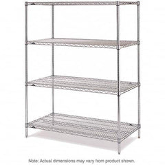 Metro - 2,000 Lb Capacity 4 Shelf Wire Shelving - Starter Unit - Industrial Tool & Supply