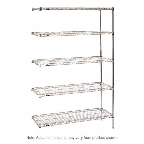 Metro - 2,000 Lb Capacity 5 Shelf Wire Shelving - Add-On Unit - Industrial Tool & Supply