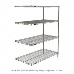 Metro - 2,000 Lb Capacity 4 Shelf Wire Shelving - Add-On Unit - Industrial Tool & Supply