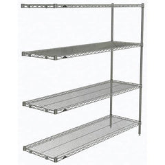 Metro - 2,000 Lb Capacity 4 Shelf Wire Shelving - Add-On Unit - Industrial Tool & Supply