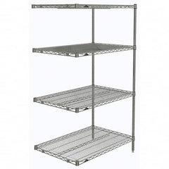 Metro - 2,000 Lb Capacity 4 Shelf Wire Shelving - Add-On Unit - Industrial Tool & Supply