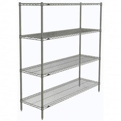 Metro - 2,000 Lb Capacity 4 Shelf Wire Shelving - Starter Unit - Industrial Tool & Supply