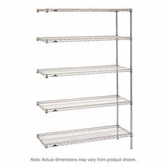 Metro - 2,000 Lb Capacity 5 Shelf Wire Shelving - Add-On Unit - Industrial Tool & Supply