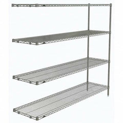 Metro - 2,000 Lb Capacity 4 Shelf Wire Shelving - Add-On Unit - Industrial Tool & Supply