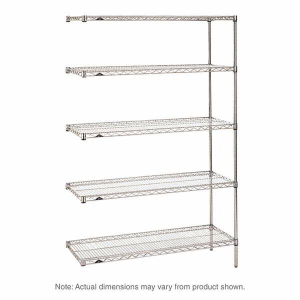 Metro - 2,000 Lb Capacity 5 Shelf Wire Shelving - Add-On Unit - Industrial Tool & Supply
