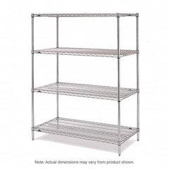 Metro - 2,000 Lb Capacity 4 Shelf Wire Shelving - Add-On Unit - Industrial Tool & Supply