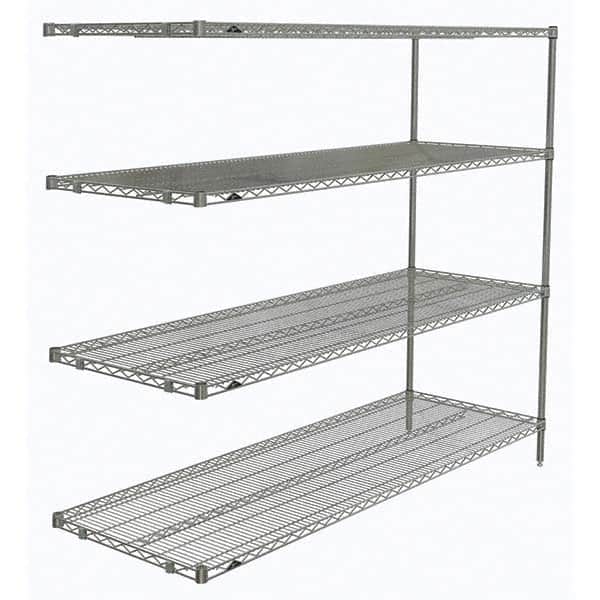 Metro - 2,000 Lb Capacity 4 Shelf Wire Shelving - Add-On Unit - Industrial Tool & Supply