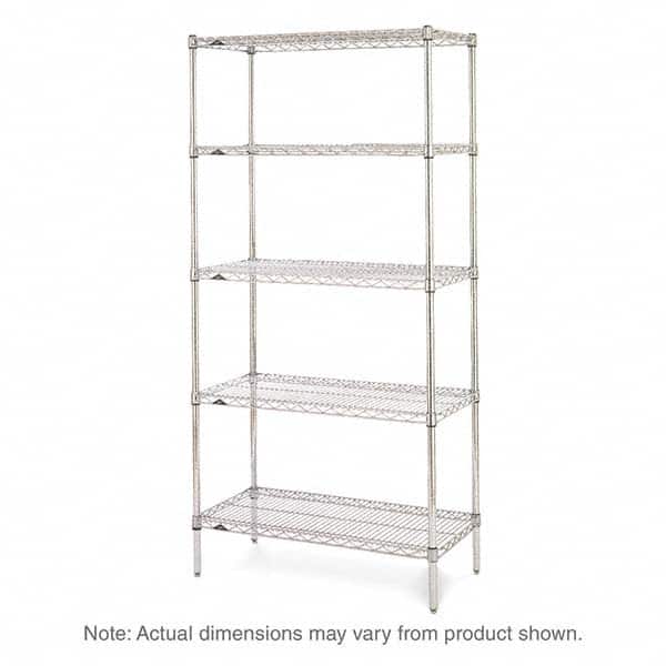 Metro - 2,000 Lb Capacity 5 Shelf Wire Shelving - Starter Unit - Industrial Tool & Supply