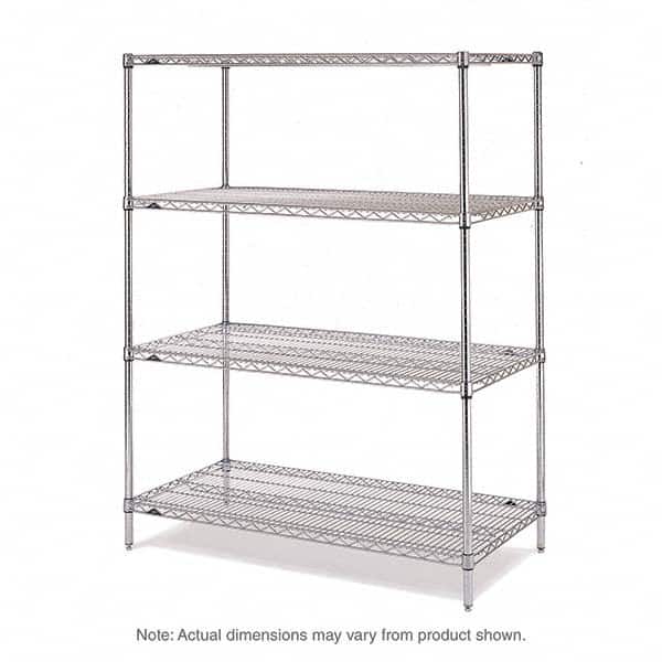 Metro - 2,000 Lb Capacity 4 Shelf Wire Shelving - Add-On Unit - Industrial Tool & Supply