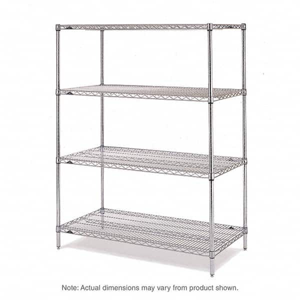 Metro - 2,000 Lb Capacity 4 Shelf Wire Shelving - Add-On Unit - Industrial Tool & Supply