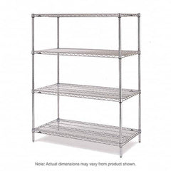 Metro - 2,000 Lb Capacity 4 Shelf Wire Shelving - Add-On Unit - Industrial Tool & Supply