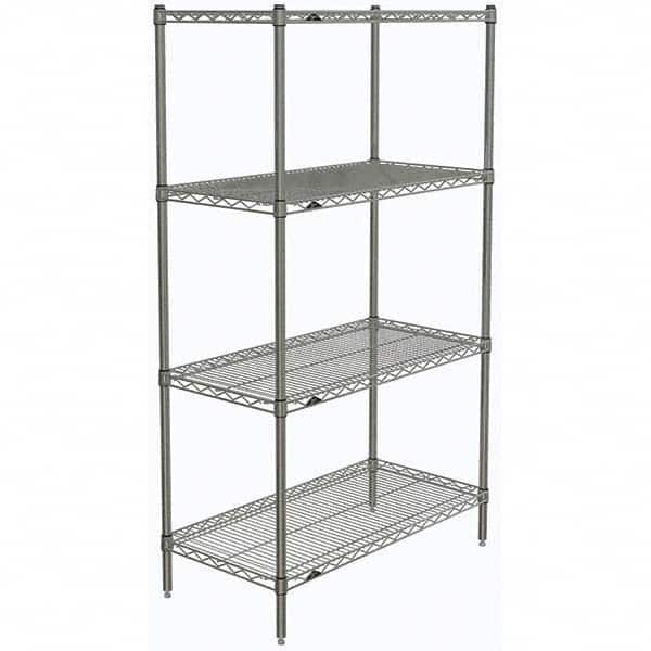 Metro - 2,000 Lb Capacity 4 Shelf Wire Shelving - Starter Unit - Industrial Tool & Supply