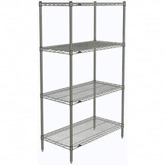 Metro - 2,000 Lb Capacity 4 Shelf Wire Shelving - Starter Unit - Industrial Tool & Supply
