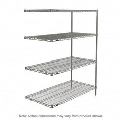 Metro - 2,000 Lb Capacity 4 Shelf Wire Shelving - Add-On Unit - Industrial Tool & Supply