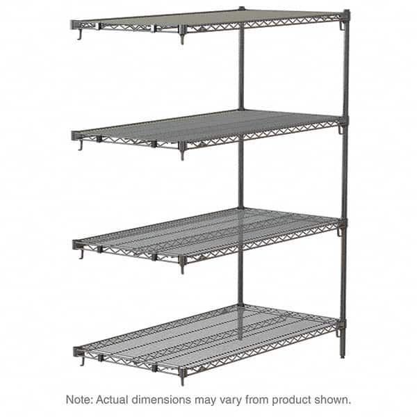 Metro - 2,000 Lb Capacity 4 Shelf Wire Shelving - Add-On Unit - Industrial Tool & Supply