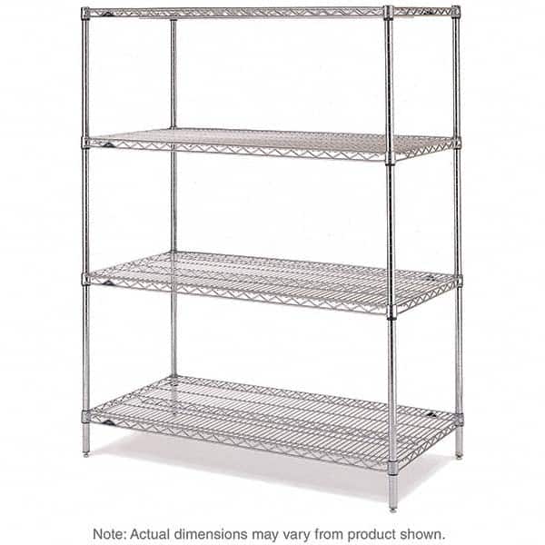 Metro - 2,000 Lb Capacity 4 Shelf Wire Shelving - Starter Unit - Industrial Tool & Supply