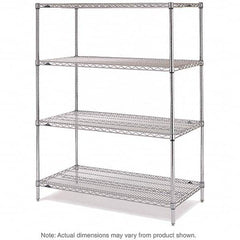 Metro - 2,000 Lb Capacity 4 Shelf Wire Shelving - Starter Unit - Industrial Tool & Supply