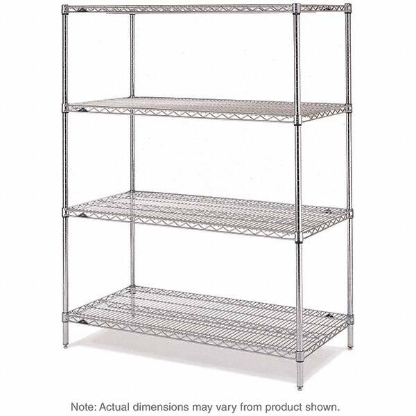 Metro - 2,000 Lb Capacity 4 Shelf Wire Shelving - Starter Unit - Industrial Tool & Supply