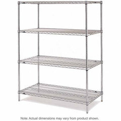 Metro - 2,000 Lb Capacity 4 Shelf Wire Shelving - Starter Unit - Industrial Tool & Supply