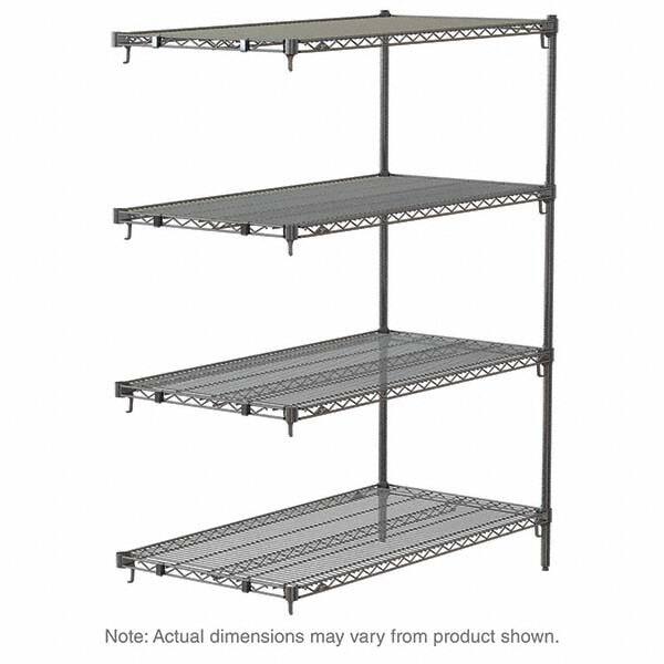 Metro - 2,000 Lb Capacity 4 Shelf Wire Shelving - Add-On Unit - Industrial Tool & Supply