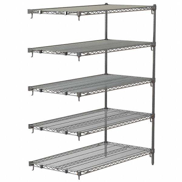 Metro - 2,000 Lb Capacity 5 Shelf Wire Shelving - Add-On Unit - Industrial Tool & Supply