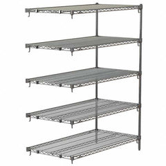 Metro - 2,000 Lb Capacity 5 Shelf Wire Shelving - Add-On Unit - Industrial Tool & Supply