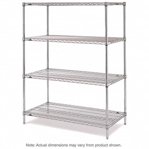 Metro - 2,000 Lb Capacity 4 Shelf Wire Shelving - Starter Unit - Industrial Tool & Supply