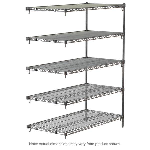 Metro - 2,000 Lb Capacity 5 Shelf Wire Shelving - Add-On Unit - Industrial Tool & Supply