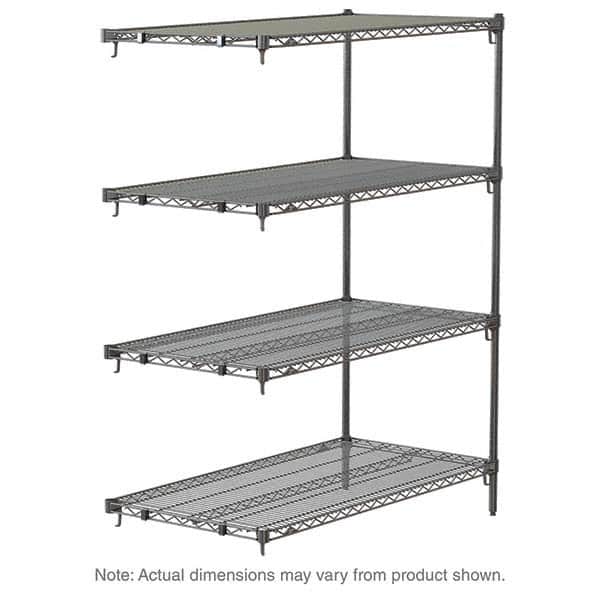 Metro - 2,000 Lb Capacity 4 Shelf Wire Shelving - Add-On Unit - Industrial Tool & Supply