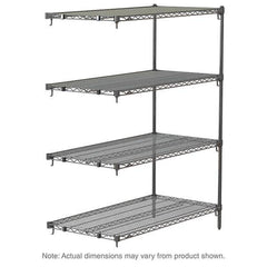 Metro - 2,000 Lb Capacity 4 Shelf Wire Shelving - Add-On Unit - Industrial Tool & Supply