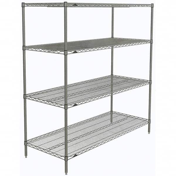Metro - 2,000 Lb Capacity 4 Shelf Wire Shelving - Starter Unit - Industrial Tool & Supply