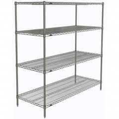 Metro - 2,000 Lb Capacity 4 Shelf Wire Shelving - Starter Unit - Industrial Tool & Supply