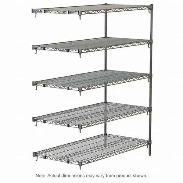 Metro - 2,000 Lb Capacity 5 Shelf Wire Shelving - Add-On Unit - Industrial Tool & Supply