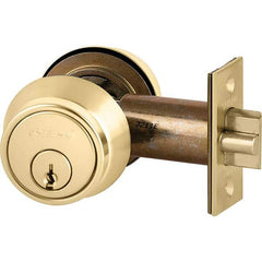 Schlage - Deadbolts Type: Deadlocking Latch Door Thickness Range: 1-1/2-1-3/4 - Industrial Tool & Supply