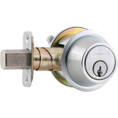 Schlage - Deadbolts Type: Single Cylinder Door Thickness Range: 1-3/8 - 1-7/8 - Industrial Tool & Supply