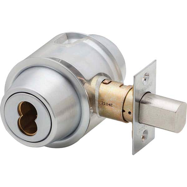 Schlage - Deadbolts Type: Single Cylinder Door Thickness Range: 1-5/8-2 - Industrial Tool & Supply