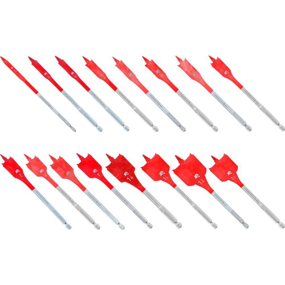 Freud - Drill Bit Sets; System of Measurement: Inch ; Drill Bit Material: Carbon Steel ; Drill Bit Set Type: Spade Drill Bits ; Minimum Drill Bit Size (Inch): 1/4 ; Maximum Drill Bit Size (Inch): 1-1/2 ; Drill Point Angle: 118 - Exact Industrial Supply