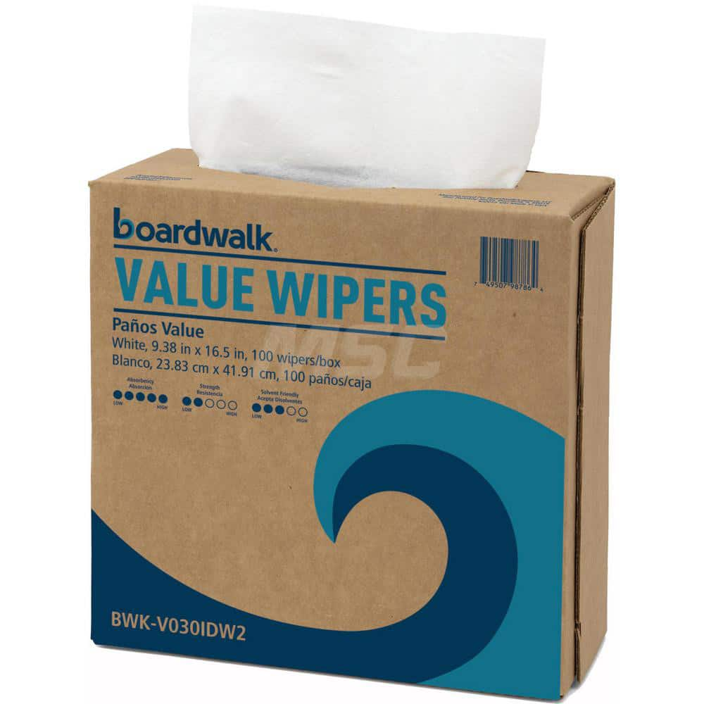 General Purpose Wipes: Box, 16.5 x 9.333″ Sheet, White