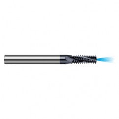 ‎0.1800″ Cutter Diameter × 0.5000″ (1/2″) Length of Cut Carbide Multi-Form 1/4″-28 Thread Milling Cutter Coolant Through, 3 Flutes, AlTiN Coated - Industrial Tool & Supply