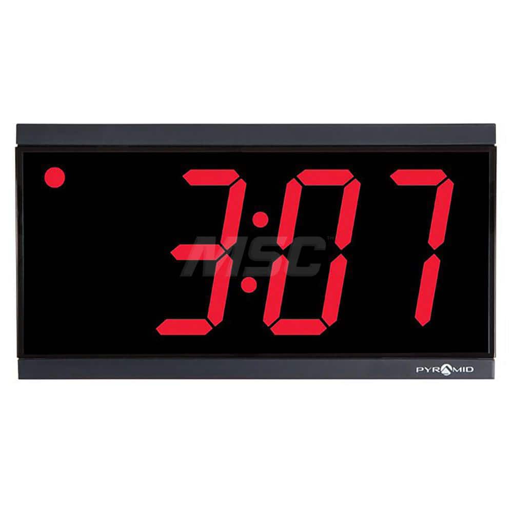 Clocks & Multi-Function Clocks; Type: Digital; Color: Black; Type: Digital; Additional Information: Up to 250' Viewing Distance: Black Bezel; Red LED Color; UL and cUL Listed; LED Digital; Includes Security Wall Bracket, Security Wall Bracket Key & User G