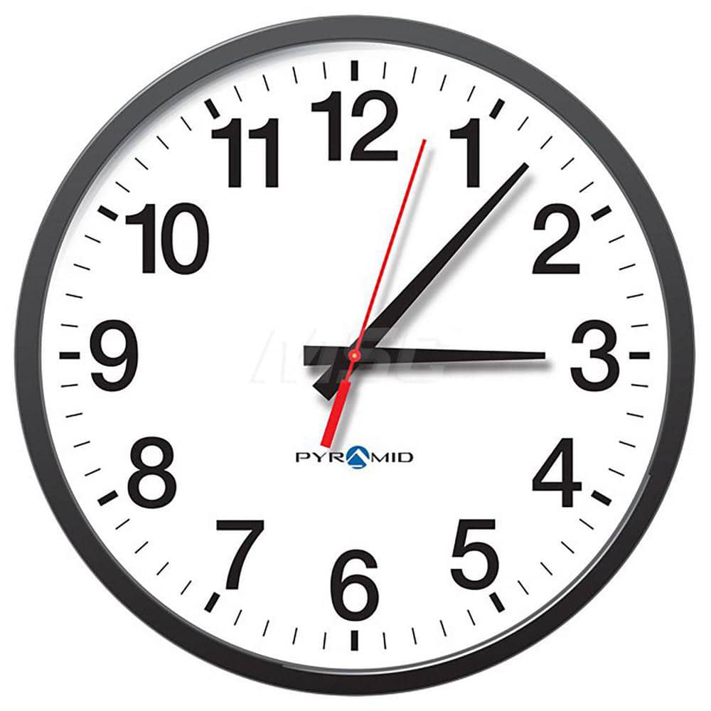 Clocks & Multi-Function Clocks; Type: Analog; Color: White; Black; Type: Analog; Additional Information: Non-glare, Shatterproof Polycarbonate; 12 Hour Analog; (1) 3.6V Lithium battery; Includes 13″RF Wireless 12-Hour Analog Wall Clock, Security Wall Brac