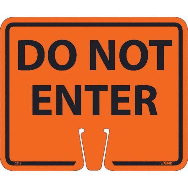 NMC - "Do Not Enter", 12-5/8" Wide x 10-3/8" High, Rigid Plastic Safety Sign - Industrial Tool & Supply