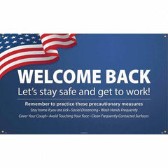 NMC - Banners Message Type: Safety Reinforcement & Motivational Legend: Wecome Back - Let's Stay Safe and Get to Work! - Industrial Tool & Supply