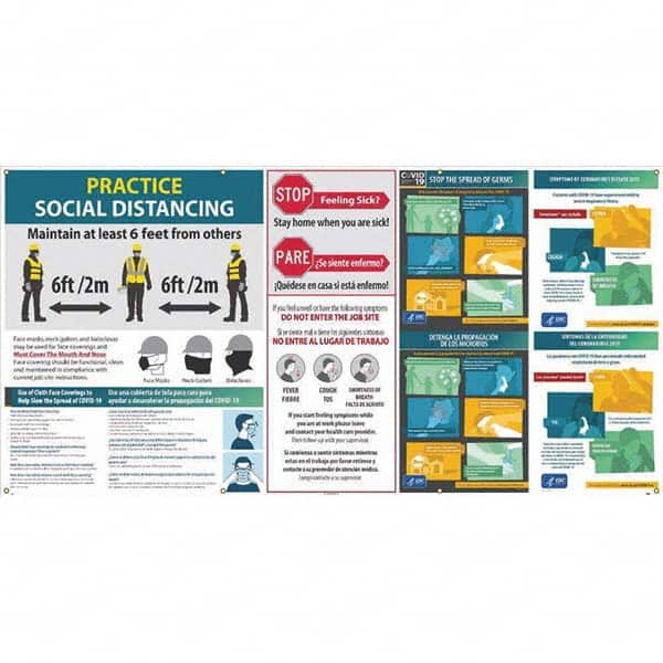 NMC - Banners Message Type: Safety Reinforcement & Motivational Legend: Practice Social Distancing - Industrial Tool & Supply