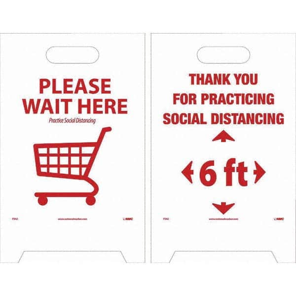 NMC - Cone & A Frame Floor Signs Shape: A-Frame Type: Accident Prevention - Industrial Tool & Supply