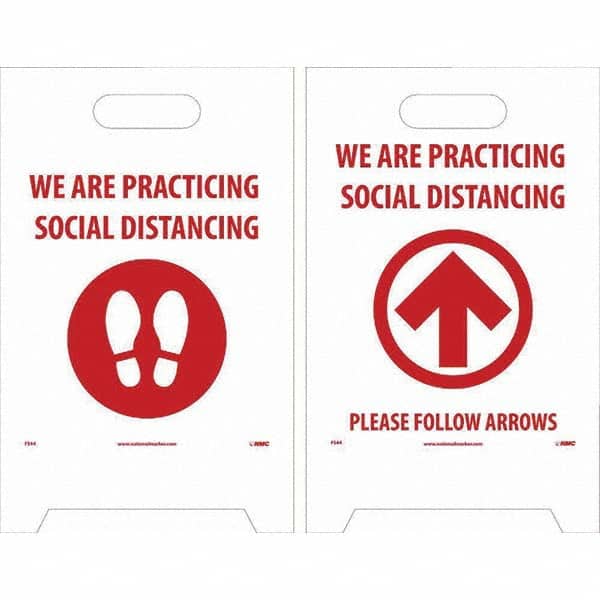 NMC - Cone & A Frame Floor Signs Shape: A-Frame Type: Accident Prevention - Industrial Tool & Supply