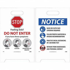 NMC - Cone & A Frame Floor Signs Shape: A-Frame Type: Accident Prevention - Industrial Tool & Supply