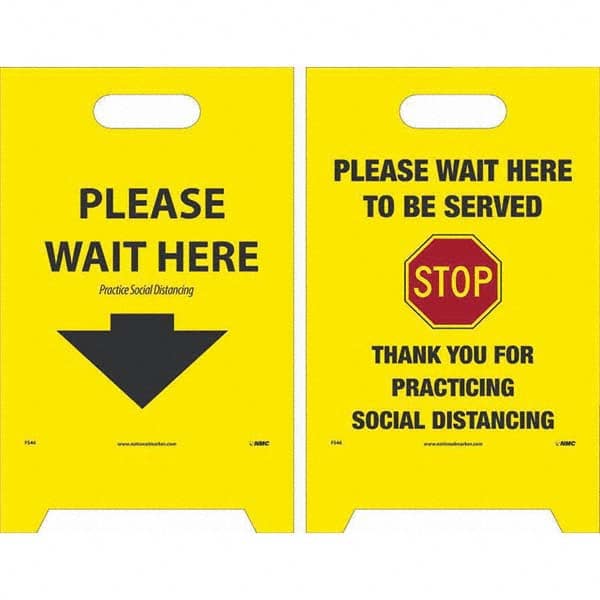 NMC - Cone & A Frame Floor Signs Shape: A-Frame Type: Accident Prevention - Industrial Tool & Supply