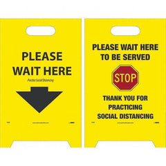 NMC - Cone & A Frame Floor Signs Shape: A-Frame Type: Accident Prevention - Industrial Tool & Supply