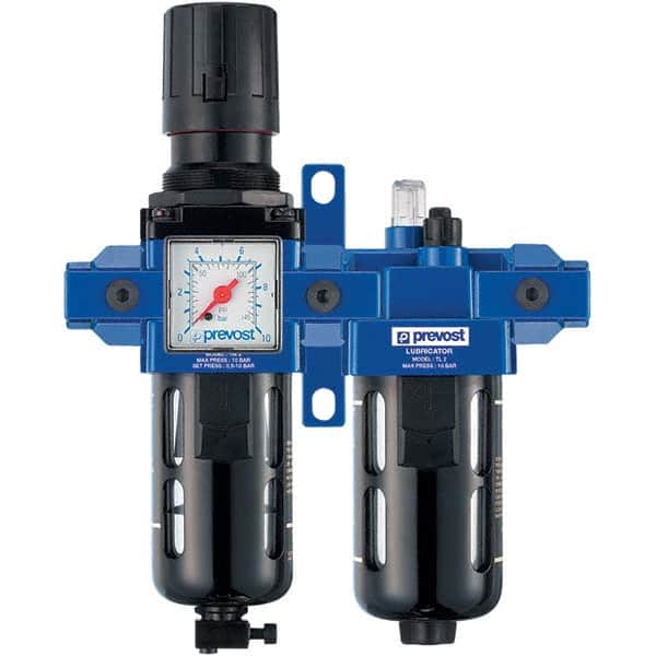 Prevost - Filter, Regulator & Lubricator (FRL) Units Configuration: 2 Pc. Filter/Regulator-Lubricator Body Type: Standard - Industrial Tool & Supply